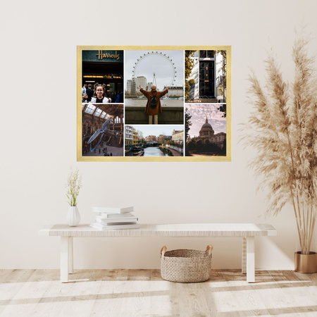 Dein Foto als Poster + Goldrahmen 30x24 cm