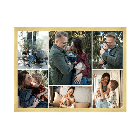 Dein Foto als Poster + Goldrahmen 29,7x21