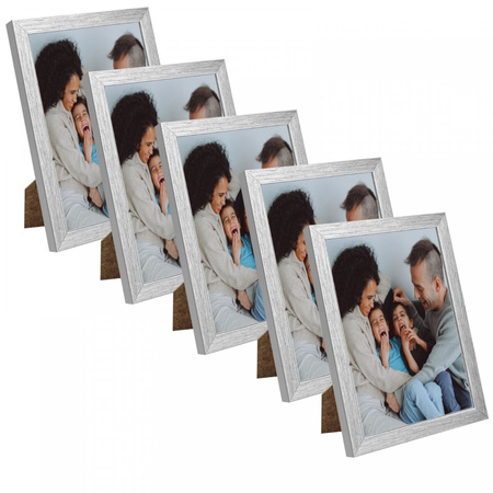 SET Silberner Fotorahmen 18x24 - 5 Stk