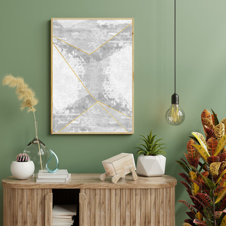 Poster Abstraktion_3 30X40 cm + grüner Rahmen