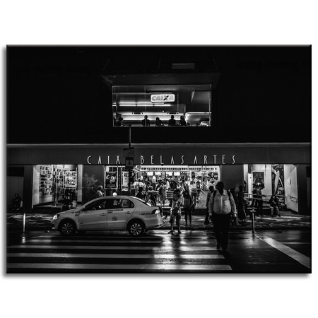 Leinwandgemälde Architektur Taxi 40x30 cm