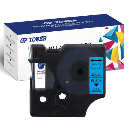 Klebeband DYMO D1 9 mm 7 m blau-schwarz GP-DY40916
