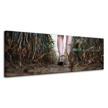 Leinwandgemälde Naturspaziergang im Feld 120x40 cm