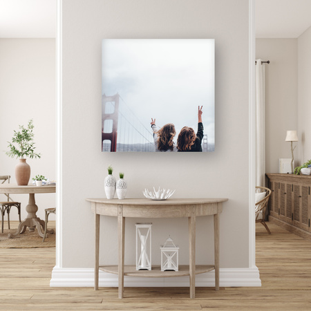 Leinwanddruck „San Francisco Golden Gate Bridge“ im Format 90x90