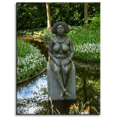 Leinwandgemälde Architekturskulptur einer Frau 30x40 cm