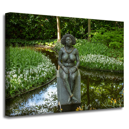Leinwandgemälde Architekturskulptur einer Frau 40x30 cm