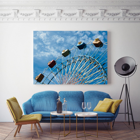 Leinwandgemälde Architektur Vergnügungspark 40x30 cm
