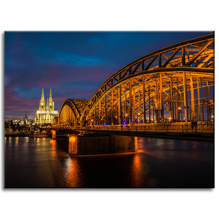 Leinwandgemälde Architektur Köln Deutschland 40X30 cm