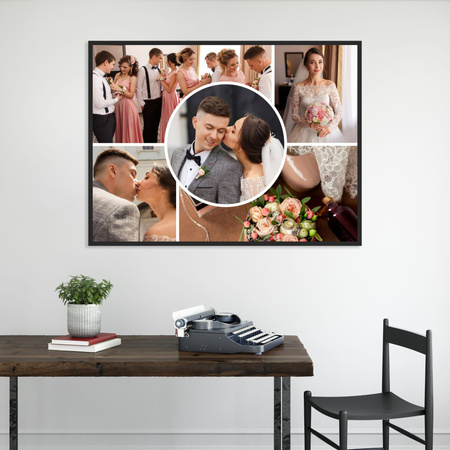 Ihr Foto als Poster + Amaranth-Rahmen 40x30 cm