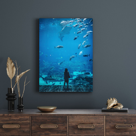 Leinwanddruck People Aquarium 30x40 cm