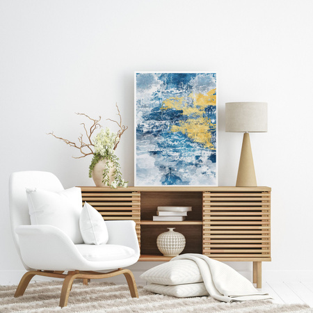 Poster Abstract_7 24X30 cm + grauer Steinrahmen