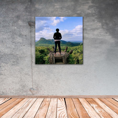 Ihr Foto auf einem Plakatgestalter 100x100 cm