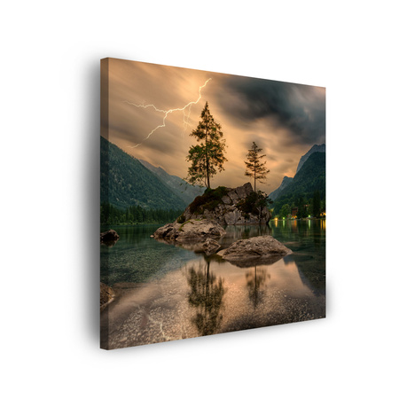 Leinwandgemälde Natursturm 40x40 cm