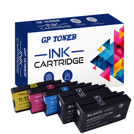Set mit 5 Kompatibel Druckerpatronen für HP OfficeJet Pro 7730 8218 8720 GP-H953XL CMYKK GP