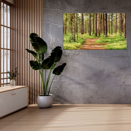 Leinwandgemälde Weg im Wald Bäume Natur 120x80 cm