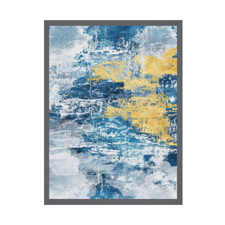 Poster Abstract_7 24X30 cm + grauer Steinrahmen