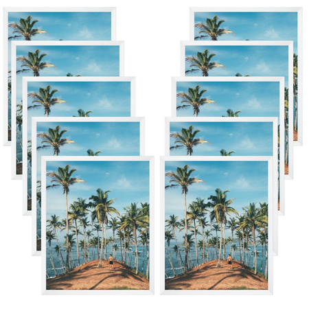 10x weißer Rahmen 30x40, I L13,15,063, Plexiglas