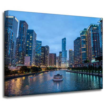 Leinwandgemälde Chicago Architecture 40X30 cm