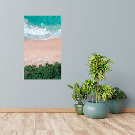 Leinwandgemälde Strand Meer Wellen Wasser Natur 80x120 cm