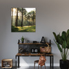Leinwanddruck Wald Bäume Sonne Natur 90X90 cm