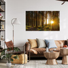 Leinwandgemälde Sonnenuntergang Wald Bäume Natur 120x80 cm