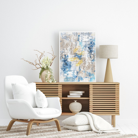 Poster Abstract_6 24X30 cm + grauer Steinrahmen