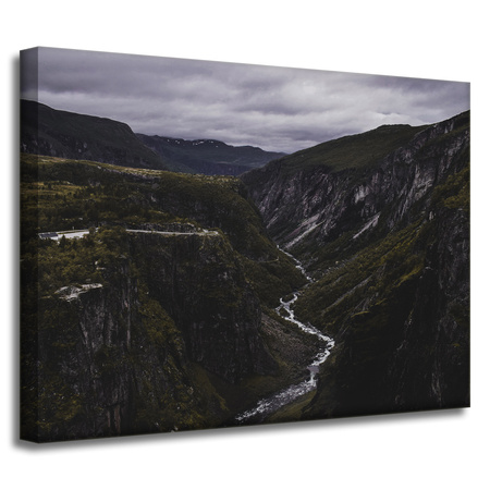Leinwandgemälde Natur Gebirgsbach 40x30 cm