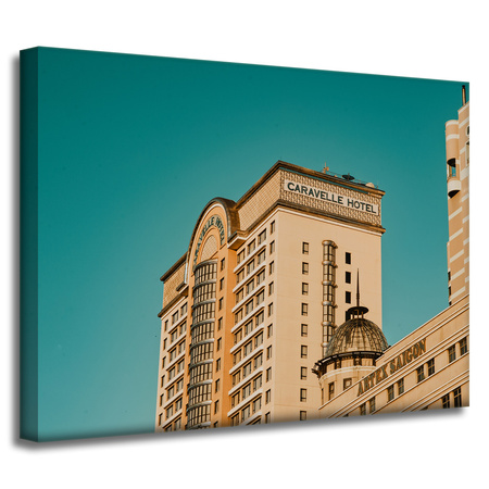 Leinwandgemälde Architektur Hotel 40x30 cm