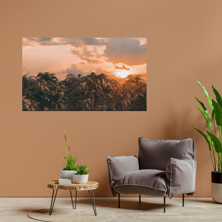 Leinwandgemälde Bäume Sonnenuntergang Wolken Himmel 120x80 cm