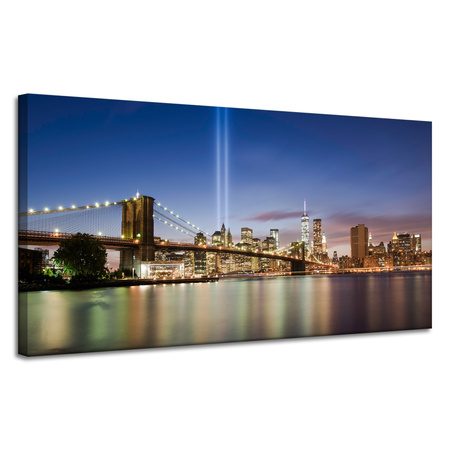 Leinwandgemälde Architektur Brooklyn Bridge 120X60 cm