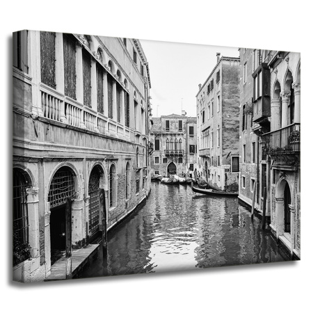Leinwandgemälde Architektur Venedig schwarz-weiß 40X30 cm