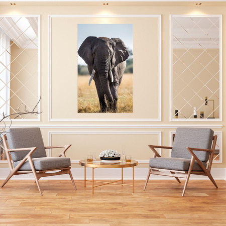 Leinwandgemälde Großer grauer Elefant Savannah Afrika 80x120 cm