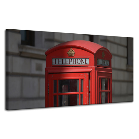 Leinwandgemälde Architektur Telefonzelle London 120X60 cm