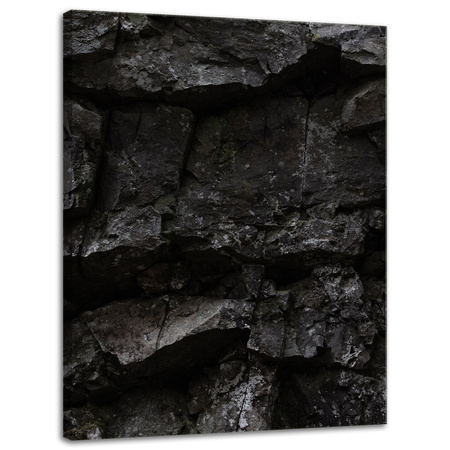 Leinwandgemälde Natur Schwarze Felsen 30x40 cm