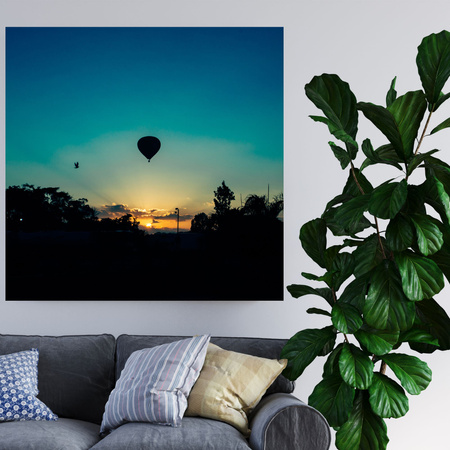 Leinwandgemälde Natur-Twilight-Ballon 40x40 cm
