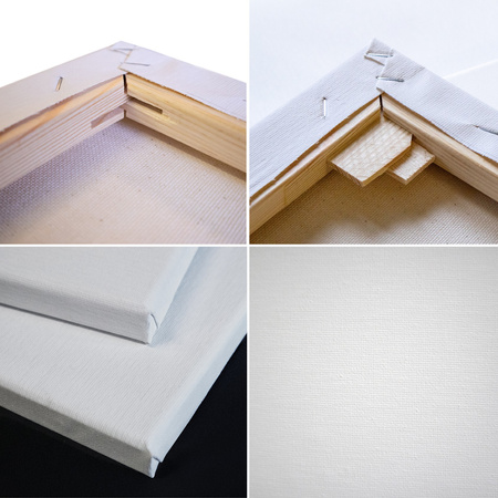 Keilrahmen Leinwand zum Bemalen 20X50 cm Weiße Leinwand aus 100% Baumwolle für Acryl Aquarell Ölfarbe