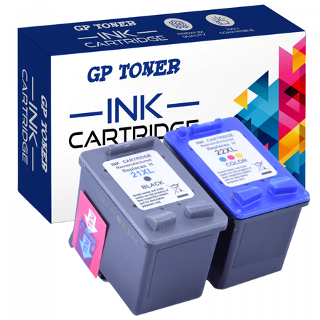 2x Ersatztinte HP 21XL+22XL PSC 1410, 1417 D1460, F4180, F2180, F2280, 4355 2er-Pack SET GP-H21XL+H22XL