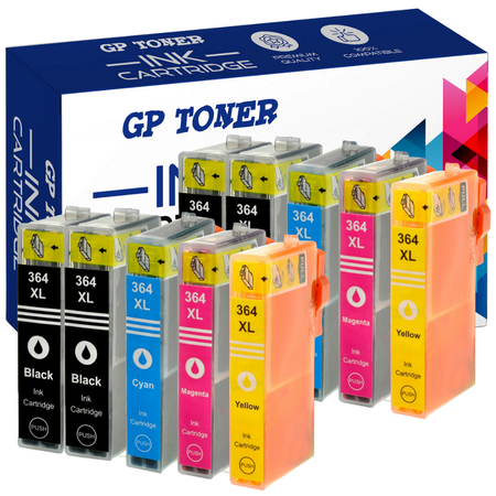10x Ersatztinte für HP 364XL 5510 5520 6520 3070a 3520 - GP-H364XLCMYKKx2 Set