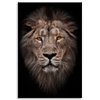 Leinwandgemälde Löwengesicht Rote Augen Wildheit 80x120 cm