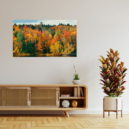 Leinwandgemälde Bunte Baumblätter Herbst Natur 120x80 cm