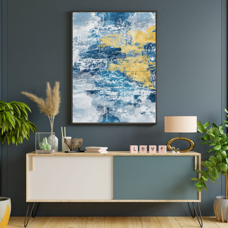 Poster Abstract_7 24X30 cm + grauer Steinrahmen