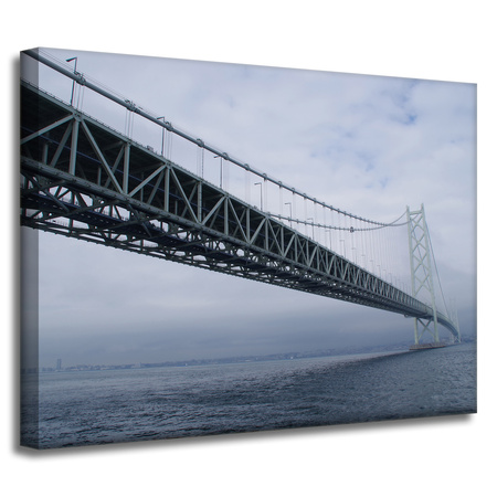 Leinwandgemälde Architekturbrücke 40x30 cm