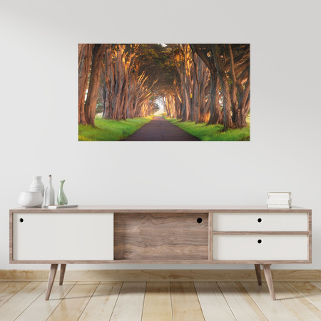 Leinwandgemälde Straße zwischen Bäumen Natur 120x80 cm