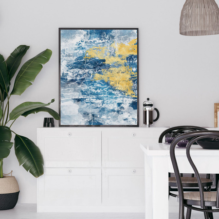 Poster Abstract_7 24X30 cm + grauer Steinrahmen