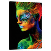 Leinwanddruck Bunte Frau Haarfarben Malerei 80x120 cm